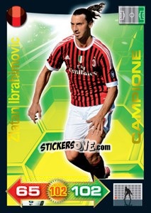Sticker Zlatan Ibrahimovic - Calciatori 2011-2012. Adrenalyn XL n. 238 - Panini