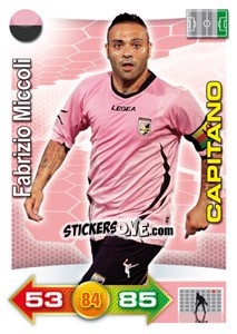 Sticker Fabrizio Miccoli (Capitano) - Calciatori 2011-2012. Adrenalyn XL n. 292 - Panini