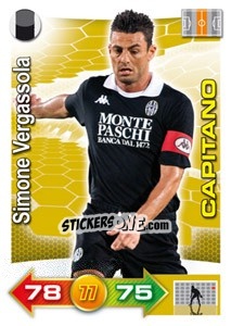Sticker Simone Vergassola (Capitano) - Calciatori 2011-2012. Adrenalyn XL n. 339 - Panini