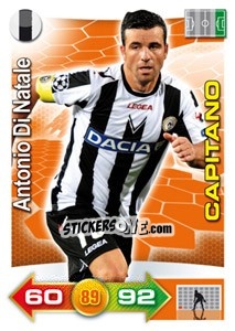 Sticker Antonio Di Natale (Capitano) - Calciatori 2011-2012. Adrenalyn XL n. 364 - Panini