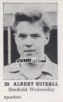 Sticker Albert Quixall - Footballers 1954
 - Sportfoto
