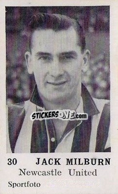 Cromo Jackie Milburn - Footballers 1954
 - Sportfoto
