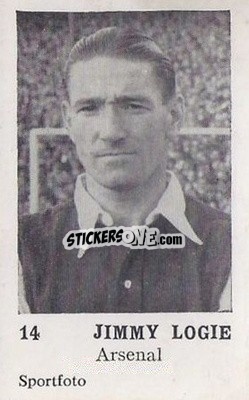 Cromo Jimmy Logie - Footballers 1954
 - Sportfoto
