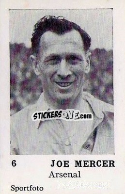 Sticker Joe Mercer - Footballers 1954
 n. 6 - Sportfoto
