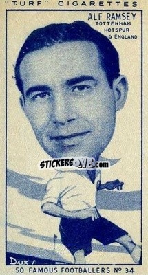 Sticker Alf Ramsey - Famous Footballers (Turf Cigarettes) 1951
 n. 34 - Carreras