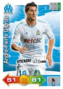 Sticker André-Pierre Gignac - FOOT 2011-2012. Adrenalyn XL n. 172 - Panini
