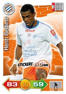 Sticker Henri Bedimo - FOOT 2011-2012. Adrenalyn XL n. 178 - Panini