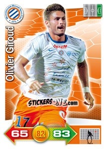 Sticker Olivier Giroud - FOOT 2011-2012. Adrenalyn XL n. 187 - Panini