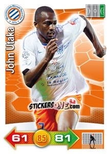Sticker John Utaka - FOOT 2011-2012. Adrenalyn XL - Panini