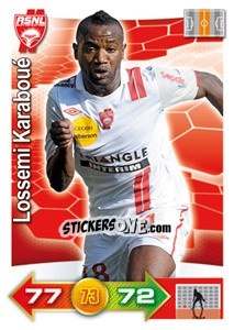 Sticker Lossemi Karaboué - FOOT 2011-2012. Adrenalyn XL n. 200 - Panini