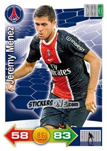 Sticker Jérémy Ménez - FOOT 2011-2012. Adrenalyn XL n. 235 - Panini