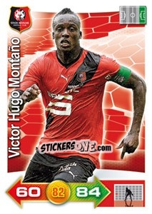 Cromo Victor Hugo Montaño - FOOT 2011-2012. Adrenalyn XL - Panini