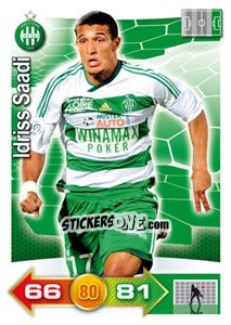 Figurina Idriss Saadi - FOOT 2011-2012. Adrenalyn XL - Panini