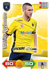 Figurina Mathieu Peybernes - FOOT 2011-2012. Adrenalyn XL n. 277 - Panini
