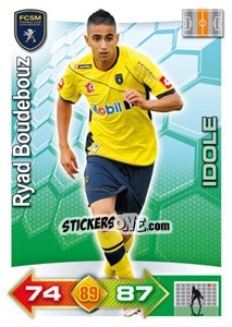 Sticker Ryad Boudebouz - FOOT 2011-2012. Adrenalyn XL - Panini