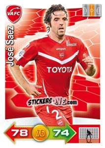 Sticker José Saez - FOOT 2011-2012. Adrenalyn XL n. 314 - Panini
