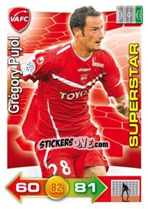 Sticker Grégory Pujol - FOOT 2011-2012. Adrenalyn XL n. 318 - Panini