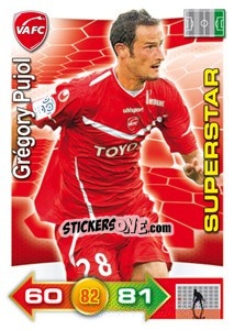 Sticker Grégory Pujol - FOOT 2011-2012. Adrenalyn XL - Panini