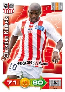Sticker Christian Kinkela - FOOT 2011-2012. Adrenalyn XL n. 8 - Panini