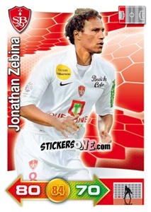 Sticker Jonathan Zebina - FOOT 2011-2012. Adrenalyn XL n. 51 - Panini