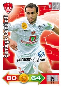 Cromo Santiago Gentiletti - FOOT 2011-2012. Adrenalyn XL - Panini