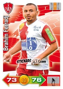 Sticker Brahim Ferradj - FOOT 2011-2012. Adrenalyn XL n. 55 - Panini