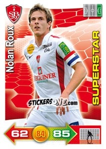 Sticker Nolan Roux - FOOT 2011-2012. Adrenalyn XL n. 62 - Panini