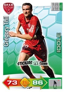 Sticker Grégory Thil - FOOT 2011-2012. Adrenalyn XL n. 96 - Panini