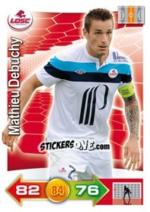 Sticker Mathieu Debuchy - FOOT 2011-2012. Adrenalyn XL - Panini