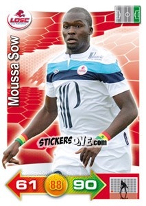 Sticker Moussa Sow - FOOT 2011-2012. Adrenalyn XL n. 124 - Panini