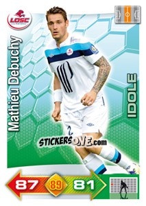 Sticker Mathieu Debuchy - FOOT 2011-2012. Adrenalyn XL n. 127 - Panini