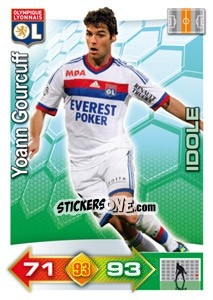 Sticker Yoann Gourcuff - FOOT 2011-2012. Adrenalyn XL n. 159 - Panini