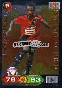 Figurina Jonathan Pitroipa - FOOT 2011-2012. Adrenalyn XL - Panini