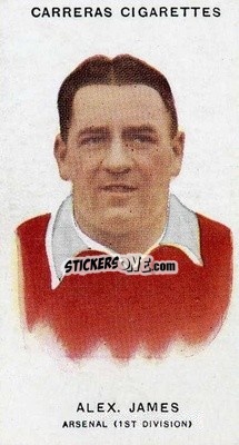 Sticker Alex James - Footballers 1934
 - Carreras