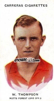 Sticker Bill Thompson - Footballers 1934
 n. 26a - Carreras
