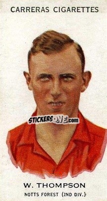Sticker Bill Thompson - Footballers 1934
 n. 26b - Carreras
