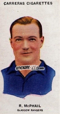 Cromo Bob McPhail - Footballers 1934
 - Carreras