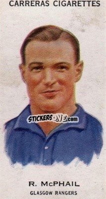 Sticker Bob McPhail - Footballers 1934
 - Carreras