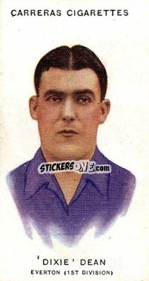 Cromo Dixie Dean - Footballers 1934
 n. 34a - Carreras