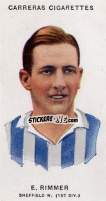 Sticker Ellis Rimmer - Footballers 1934
 - Carreras