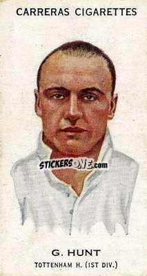 Sticker George Hunt - Footballers 1934
 - Carreras
