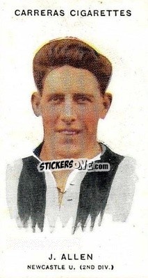 Sticker Jack Allen - Footballers 1934
 - Carreras