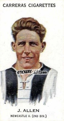 Sticker Jack Allen - Footballers 1934
 - Carreras