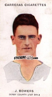 Sticker Jack Bowers - Footballers 1934
 - Carreras