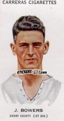 Sticker Jack Bowers - Footballers 1934
 - Carreras