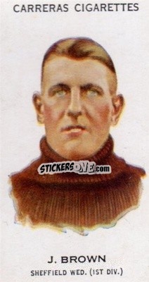 Sticker Jack Brown - Footballers 1934
 n. 38b - Carreras