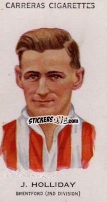 Cromo Jack Holliday - Footballers 1934
 - Carreras