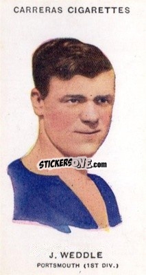 Sticker Jack Weddle - Footballers 1934
 - Carreras