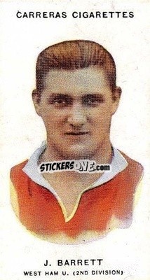 Sticker James Barrett - Footballers 1934
 - Carreras