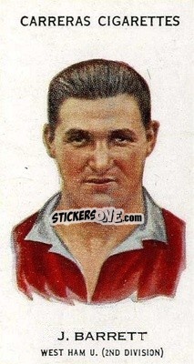 Sticker James Barrett - Footballers 1934
 - Carreras